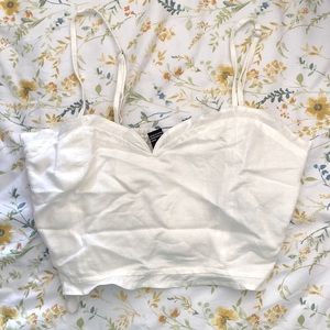 FOREVER 21 WHITE CROP TOP